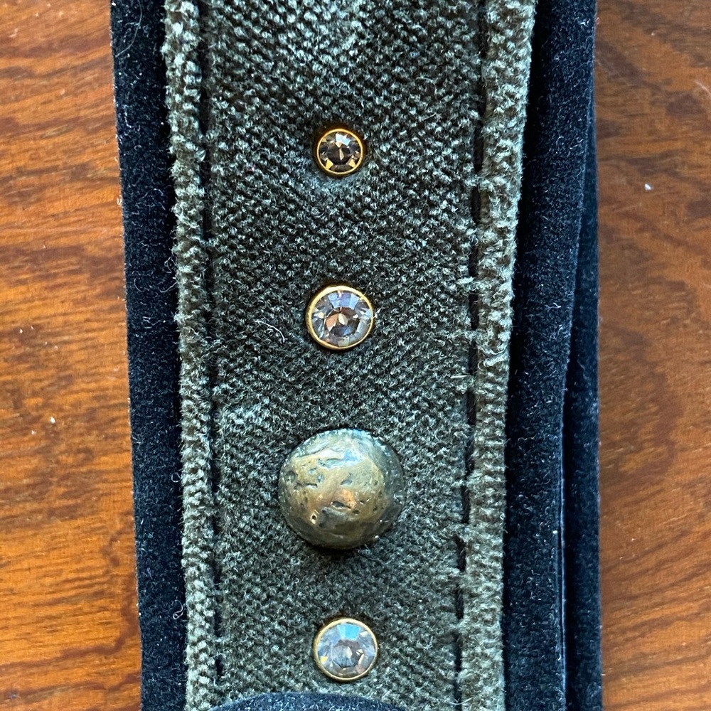 Greek designer DUKAS belt Swarovski crystals - Picture 3 of 14